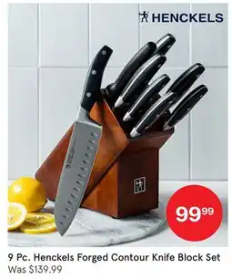 Kitchen Stuff Plus 9 Pc. Henckels Forged Contour Knife Block Set offer