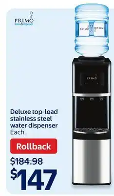 Walmart Deluxe top-load stainless steel water dispenser offer