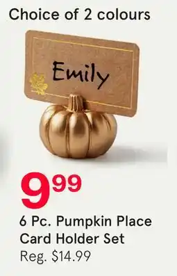 Kitchen Stuff Plus 6 Pc. Pumpkin Place Card Holder Set offer