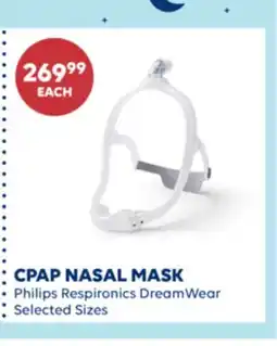 Wellwise by Shoppers CPAP NASAL MASK Philips Respironics DreamWear offer