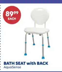 Wellwise by Shoppers BATH SEAT with BACK AquaSense offer