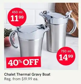 Kitchen Stuff Plus Chalet Thermal Gravy Boat offer
