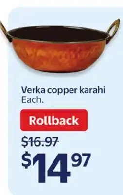 Walmart Verka copper karahi offer