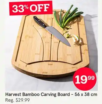 Kitchen Stuff Plus Harvest Bamboo Carving Board-56 x 38 cm offer