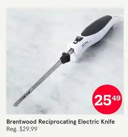 Kitchen Stuff Plus Brentwood Reciprocating Electric Knife offer