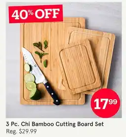 Kitchen Stuff Plus 3 Pc. Chi Bamboo Cutting Board Set offer