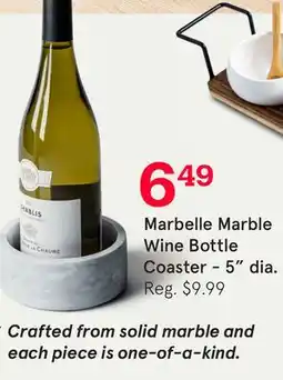 Kitchen Stuff Plus Marbelle Marble Wine Bottle Coaster - 5 dia offer