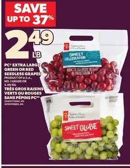 Independent City Market PC EXTRA LARGE GREEN OR RED SEEDLESS GRAPES offer