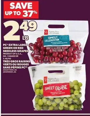 Independent City Market PC EXTRA LARGE GREEN OR RED SEEDLESS GRAPES offer