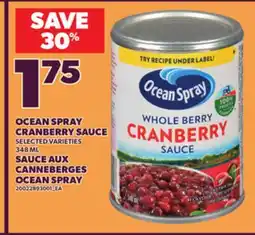 Independent City Market OCEAN SPRAY CRANBERRY SAUCE, 348 ML offer