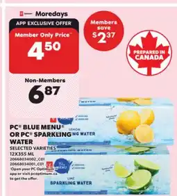 Independent City Market PC BLUE MENU OR PC SPARKLING WATER offer