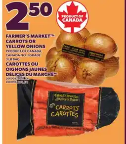 Independent City Market FARMER'S MARKET CARROTS OR YELLOW ONIONS, 3 LB BAG offer