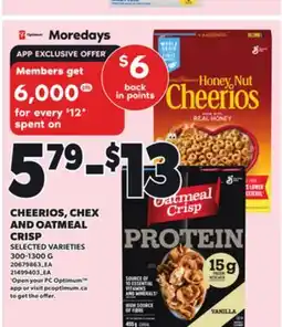 Independent City Market CHEERIOS, CHEX AND OATMEAL CRISP, 300-1300 G offer
