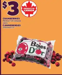 Independent City Market CRANBERRIES, 340 G offer