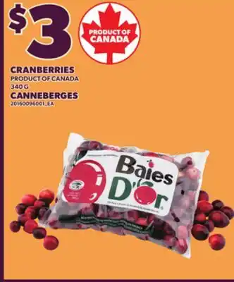 Independent City Market CRANBERRIES, 340 G offer