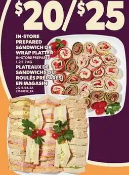 Independent City Market IN-STORE PREPARED SANDWICH OR WRAP PLATTER, 1.2-1.7 KG offer