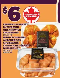Independent City Market FARMER'S MARKET BUTTER MINI OR SANDWICH CROISSANTS, 260/336 G offer