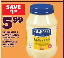 Independent City Market HELLMANN'S MAYONNAISE, 710-890 ML offer