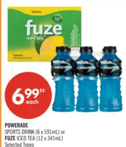 Shoppers Drug Mart POWERADE SPORTS DRINK (6 x 591mL) or FUZE ICED TEA (12 x 341mL) offer