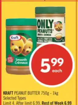Shoppers Drug Mart KRAFT PEANUT BUTTER offer