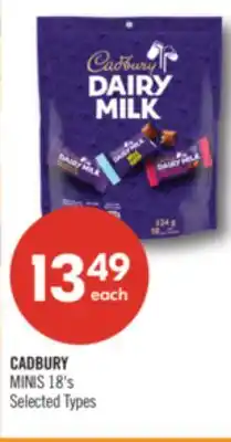 Shoppers Drug Mart CADBURY MINIS offer