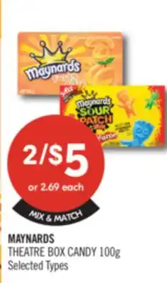 Shoppers Drug Mart MAYNARDS THEATRE BOX CANDY 100g offer