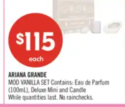 Shoppers Drug Mart ARIANA GRANDE MOD VANILLA SET Contains: Eau de Parfum (100mL), Deluxe Mini and Candle offer