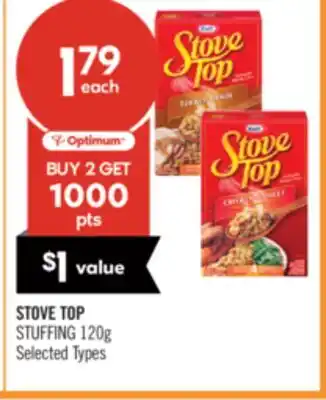 Shoppers Drug Mart STOVE TOP STUFFING, 120G offer