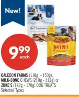 Shoppers Drug Mart CALEDON FARMS (110g - 150g), MILK-BONE CHEWS (210g - 312g) or ZUKE'S (142g - 170g) DOG TREATS offer