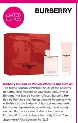Shoppers Drug Mart Burberry Her 2-Piece Fragrance Set offer