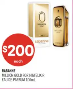 Shoppers Drug Mart RABANNE MILLION GOLD FOR HIM ELIXIR EAU DE PARFUM offer