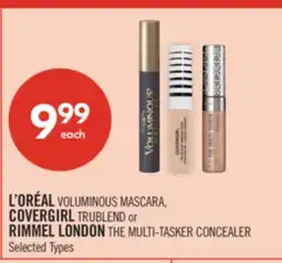 Shoppers Drug Mart L'ORÉAL VOLUMINOUS MASCARA, COVERGIRL TRUBLEND or RIMMEL LONDON THE MULTI-TASKER CONCEALER offer