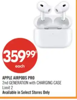 Shoppers Drug Mart APPLE AIRPODS PRO 2nd GENERATION with CHARGING CASE offer