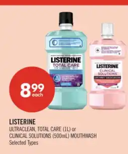 Shoppers Drug Mart LISTERINE ULTRACLEAN, TOTAL CARE (1L) or CLINICAL SOLUTIONS (500mL) MOUTHWASH offer