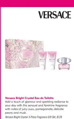 Shoppers Drug Mart Versace Bright Crystal 3-Piece Fragrance Gift Set offer
