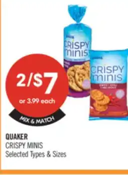Shoppers Drug Mart QUAKER CRISPY MINIS offer