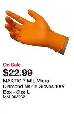 Bumper to Bumper 7 MIL Micro-Diamond Nitrile Gloves 100/Box - Size L offer