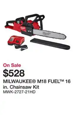 Bumper to Bumper M18 FUEL 16 in. Chainsaw Kit offer