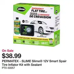 Bumper to Bumper Slime 12V Smart Spair Tire Inflator Kit with Sealant offer
