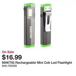 Bumper to Bumper Rechargeable Mini Cob Led Flashlight offer