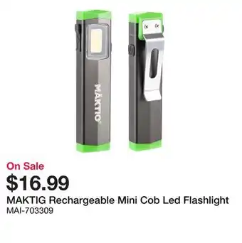 Bumper to Bumper Rechargeable Mini Cob Led Flashlight offer