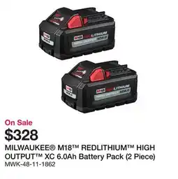 Bumper to Bumper M18 REDLITHIUM HIGH OUTPUT XC 6.0Ah Battery Pack (2 Piece) offer