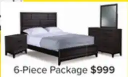 Leon's Fog 6-Piece Queen Bedroom Package - White, Black offer