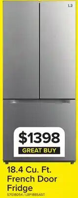 Leon's L2 Stainless Steel French Door Refrigerator (18.4 Cu.Ft.) - LRF18B5AST offer
