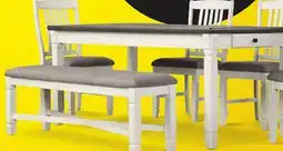 Leon's Vespera 6-Piece Dining Set - Brownish Grey, White offer