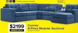 Leon's Feeling Connected - Connex 6-Piece Modular Sectional with Storage Console - Blue offer