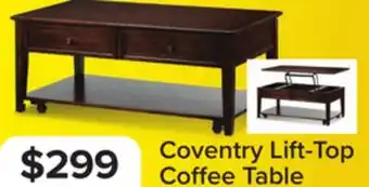 Leon's Coventry 48 Lift-Top Coffee Table - Walnut offer