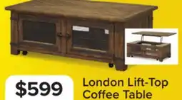 Leon's London 50 Lift-Top Coffee Table - Natural Pine offer