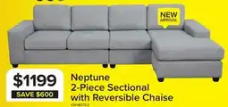 Leon's Neptune 2-Piece Sectional with Reversible Chaise - Grey offer
