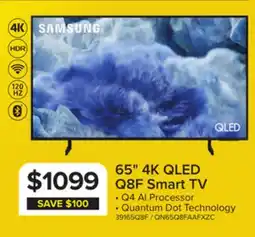 Leon's Samsung 65 4K Smart Q8F QLED TV - QN65Q8FAAFXZC offer